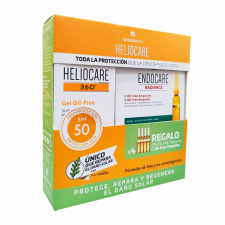 Pack Heliocare 360 Gel Oil-Free + Endocare Radiance C 4 ampollas