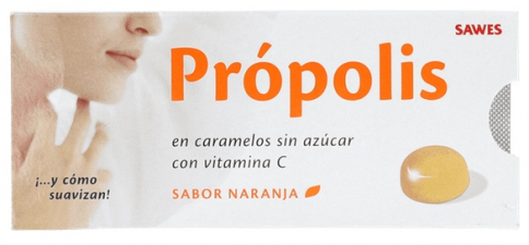 Caramelos Sawes Propolis Blister Sabor Naranja Sin Azucar 22G - Varios